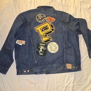 Polo Ralph Lauren 3XLT Big And Tall Denim Jacket with Patches